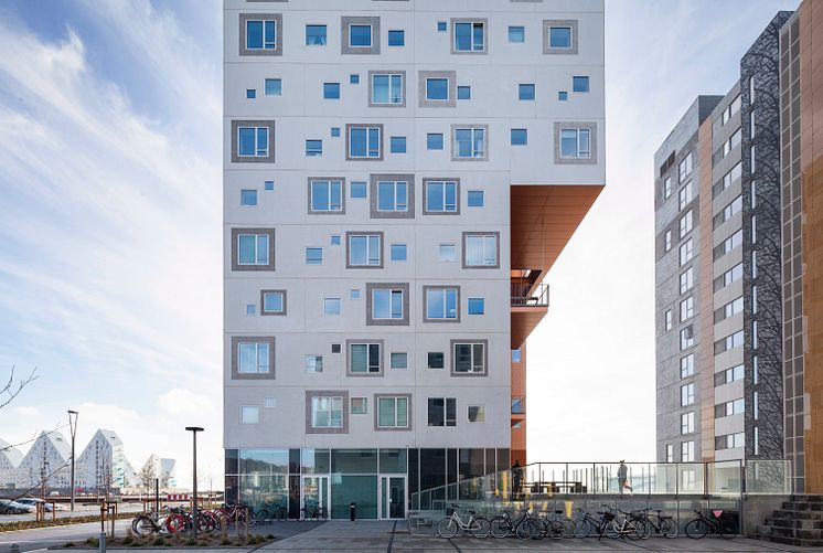 Ungdomsbolighøjhuset Aarhus Havn, Student housing tower