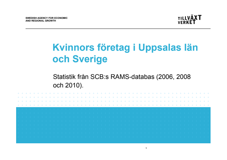 Antal företag som drivs av kvinnor resp män 2006-2010 Uppsala