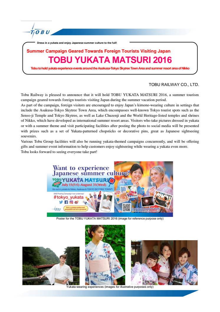 TOBU YUKATA MATSURI 2016