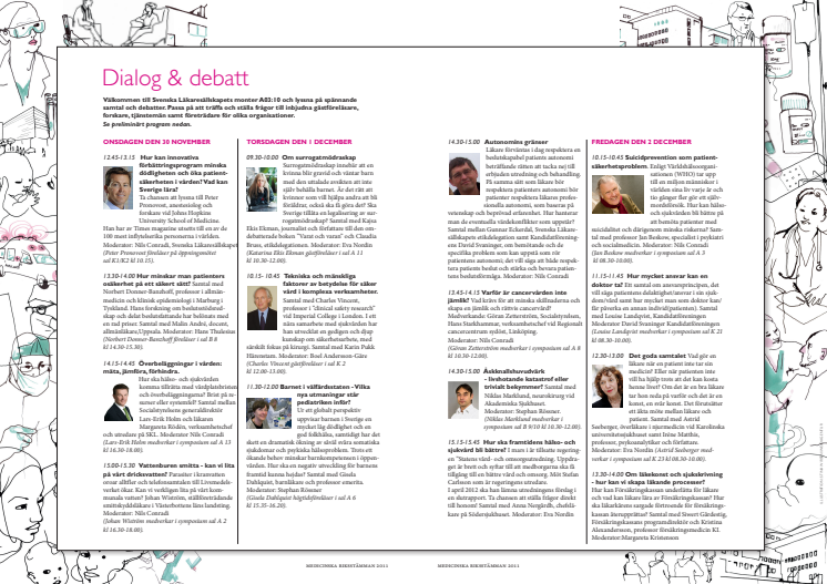 Program dialog & debatt i Svenska Läkaresällskapets monter A03:10