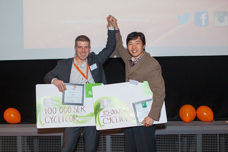 Cyclicor vinnare av Miljö och Energi samt totalvinnare Venture Cup Syd hösten 2013