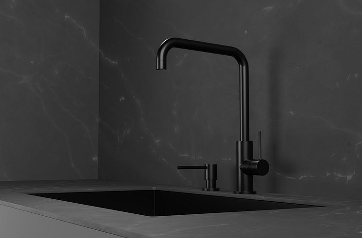 Primy Köksblandare Steel Mood Shadow 30133 & Primy Tvålpump Steel Clean Dispenser Shadow 35003 -2