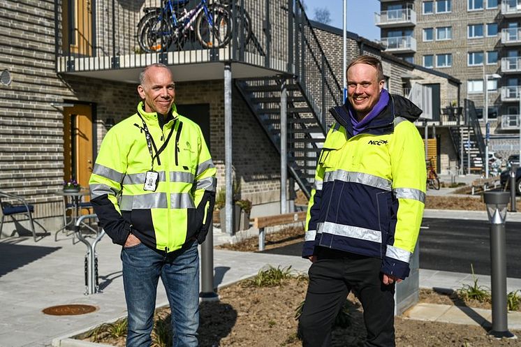 Björn Ravemark, projektchef Helsingborgshem och Johan Eriksson, platschef NCC.jpg
