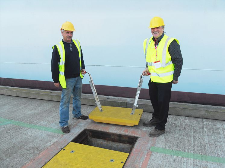 Port of Felixstowe, UK after installing composite trench covers
