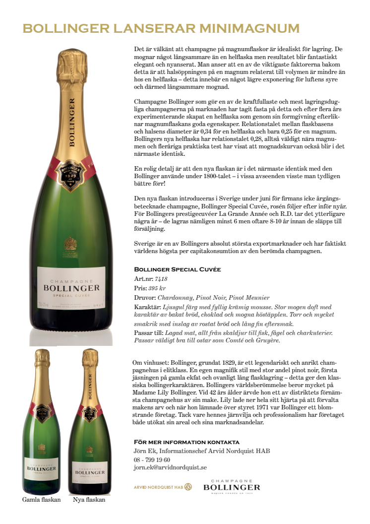 Bollinger lanserar minimagnum