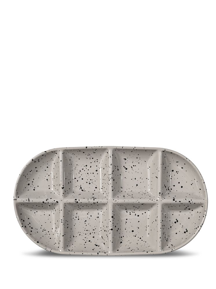 Ditte serving plate large grey/black