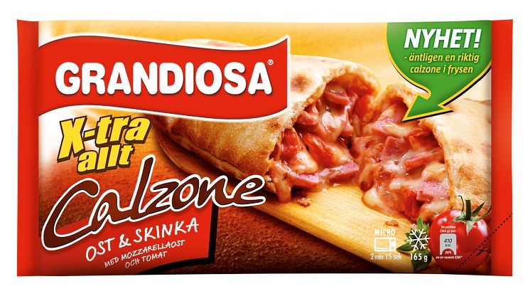 Grandiosa Calzone ost och skinka