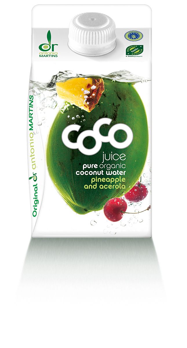 Dr. Martins Coco Juice ananas og acerola økol 500 ml