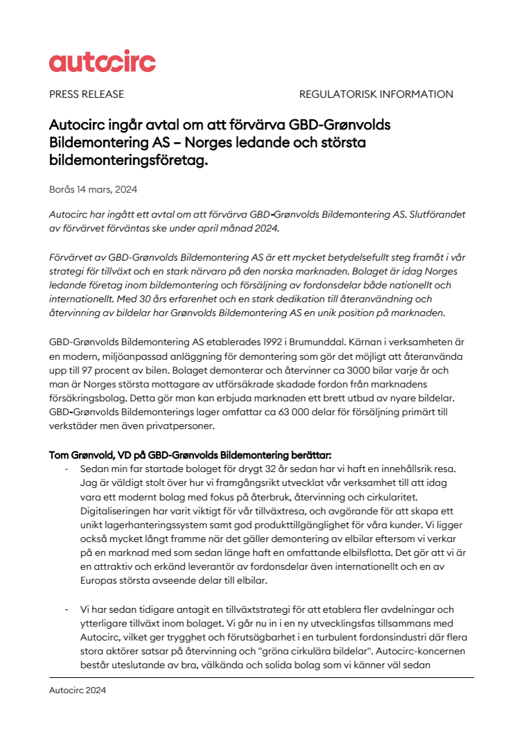 Press release Autocirc förvärvar Grönvolds Bildemontering.pdf