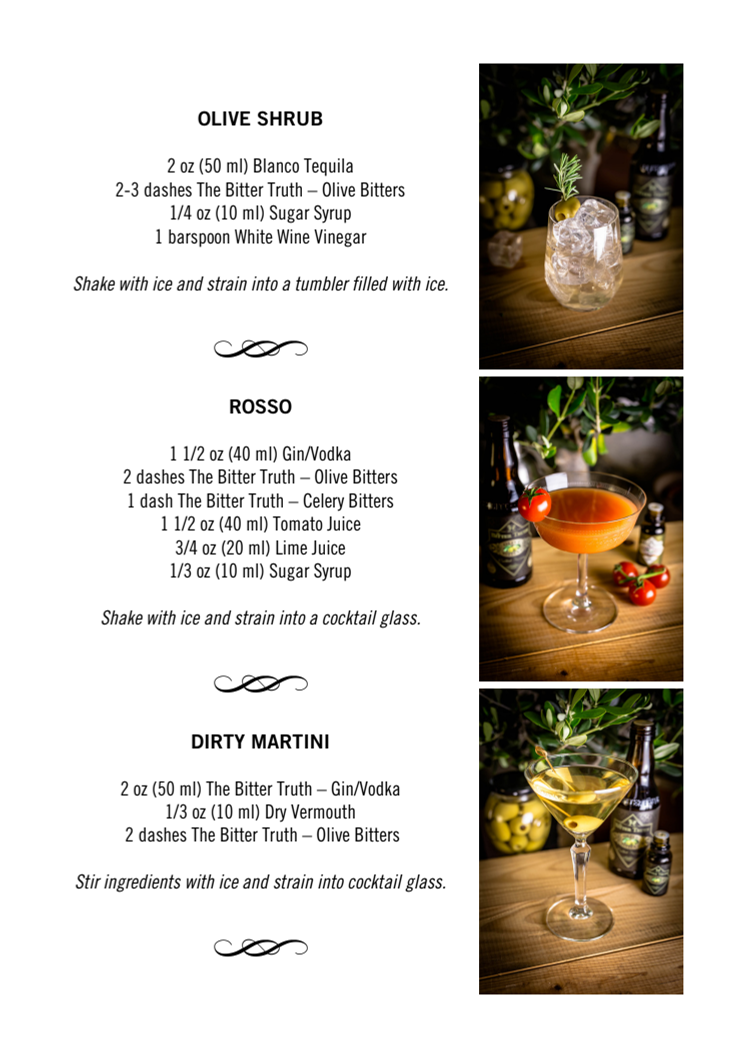 The Bitter Truth Olive Bitters Cocktail Recipes