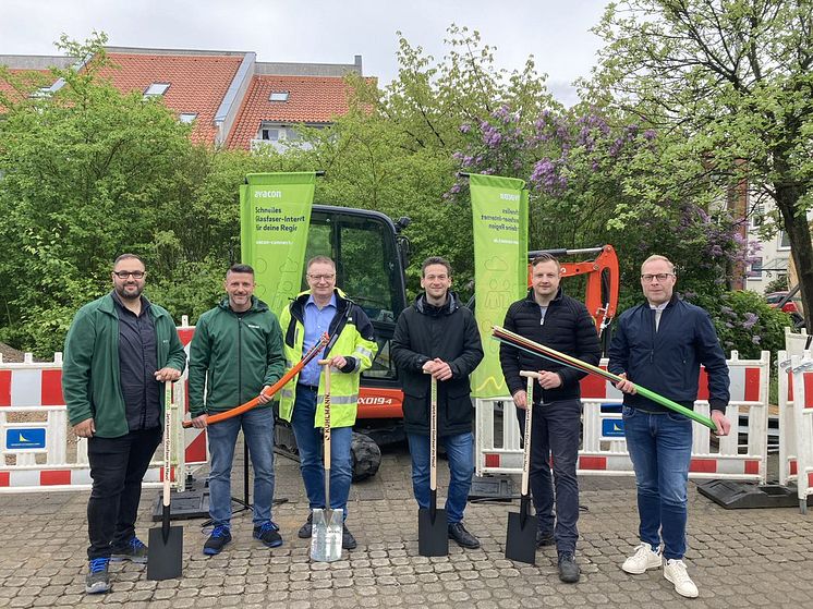 Spatenstich Ausbau Glasfaser Kernstadt Gehrden