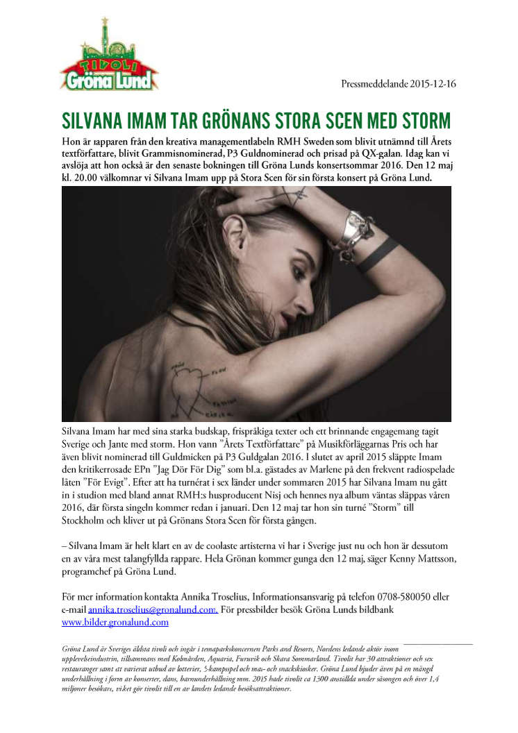 Silvana Imam tar Grönans Stora Scen med Storm