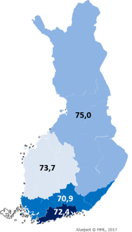 Sähkönmyynnin tyytyväisyys, rahalle saatava vastine eri alueilla.png