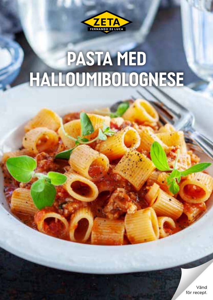 Receptblad pasta med halloumibolognese