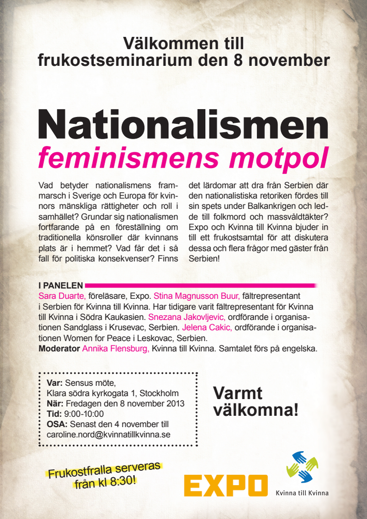 Nationalismen – feminismens motpol