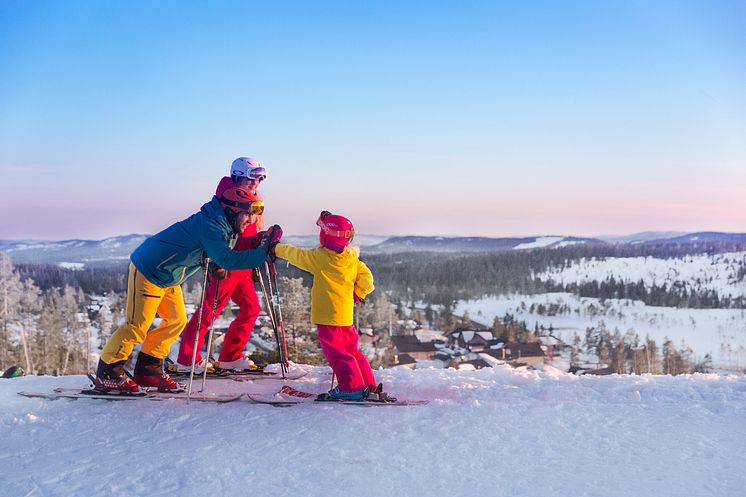 Skidsemester för familjen