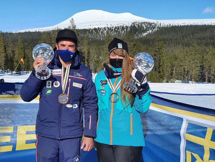 Sinom Billy och Britta Backlund vinnare av totala värdslcupen i speedski