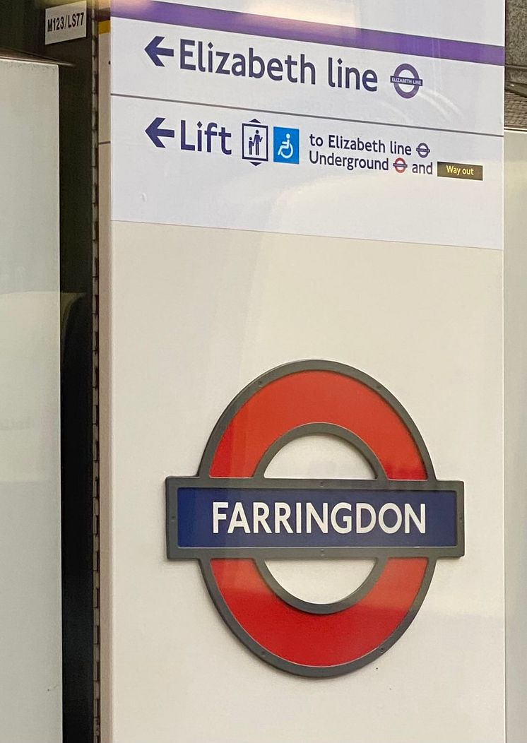Farringdon gives access to Crossrail's Elizabeth line