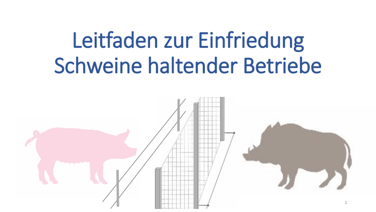 Biosicherheit Schwein - Leitfaden Einfriedung