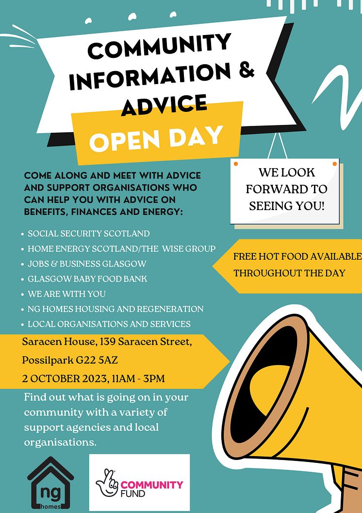 ng homes Community Information and Advice Open Day Oct 23