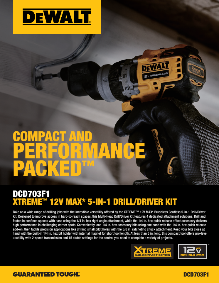 XTREME™ 12V MAX* Brushless Cordless 5-in-1 Drill/Driver