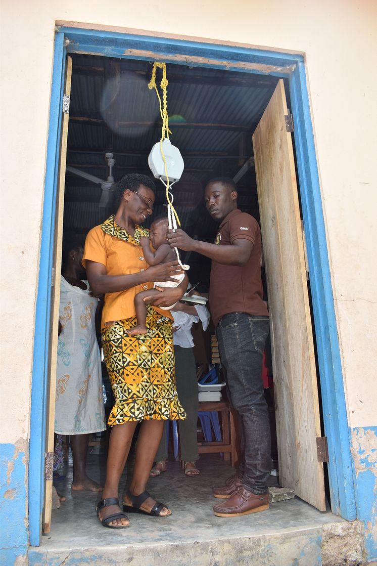 Viktkontroll av barn i epicenter, Ghana 2019