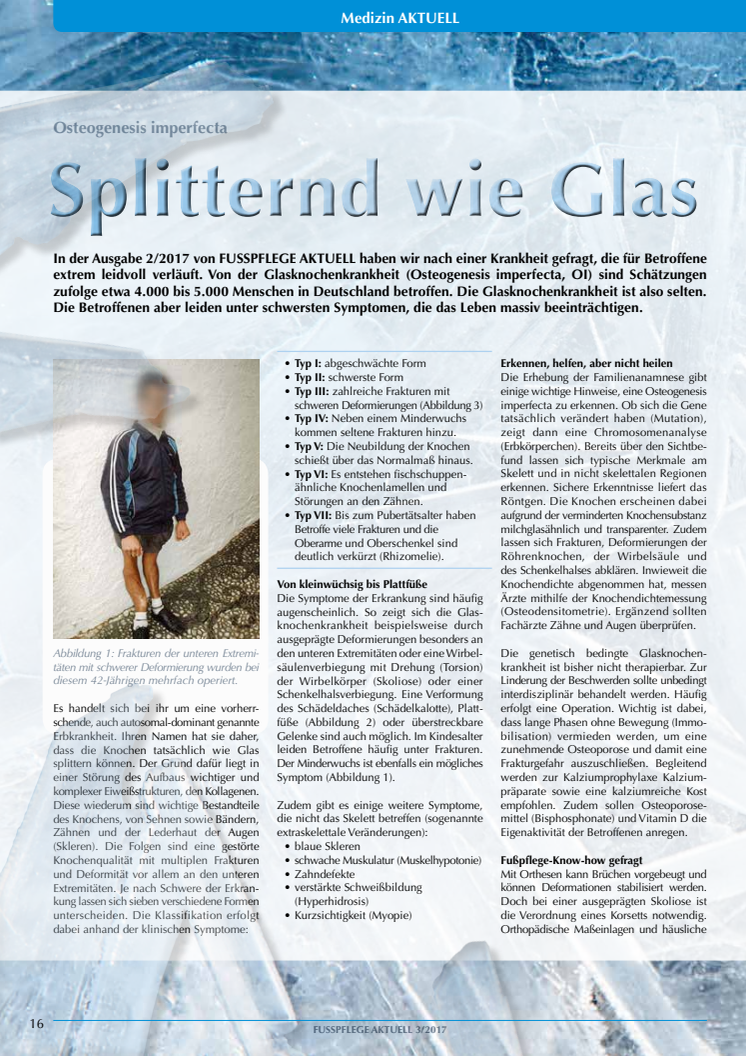 Osteogenesis imperfecta: Die Glasknochenkrankheit 