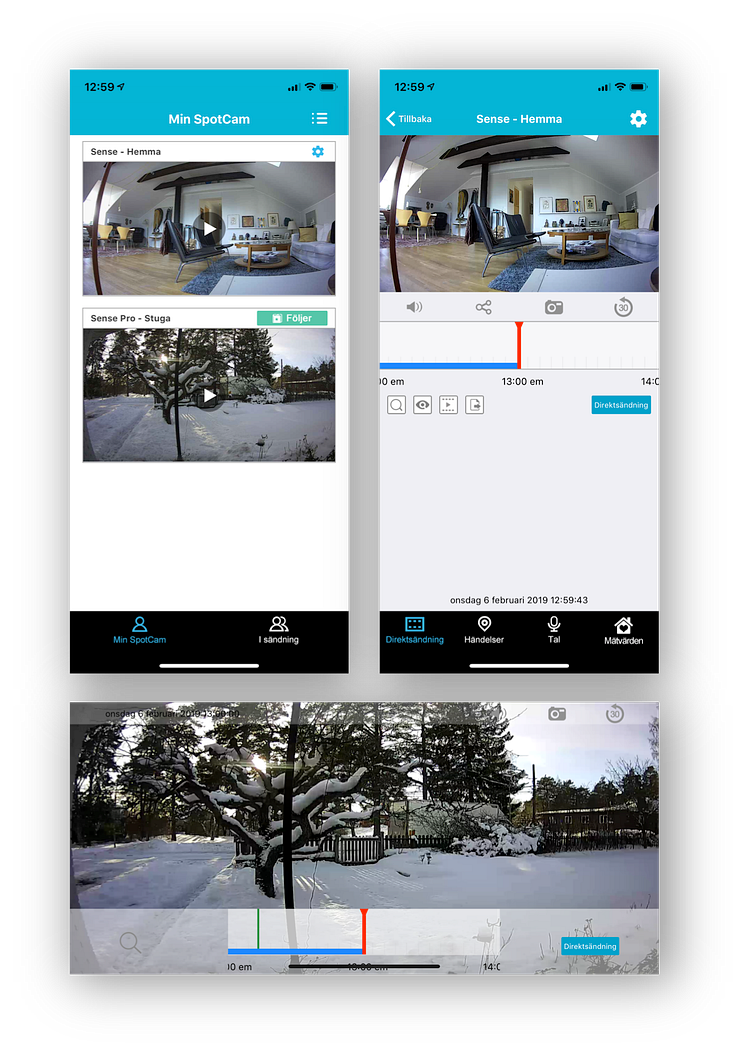Övervakningskamera med WiFi och 4G - App
