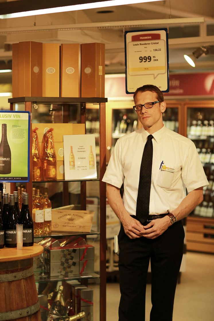 Peder Lehmann Larsen, sommelier og afdelingsleder for vin i Scandlines' BorderShop i Puttgarden 