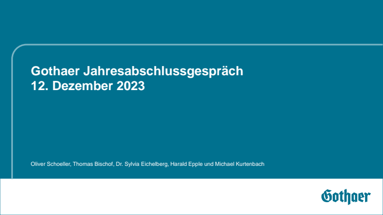 Gothaer Jahresabschlussgespräch 2023