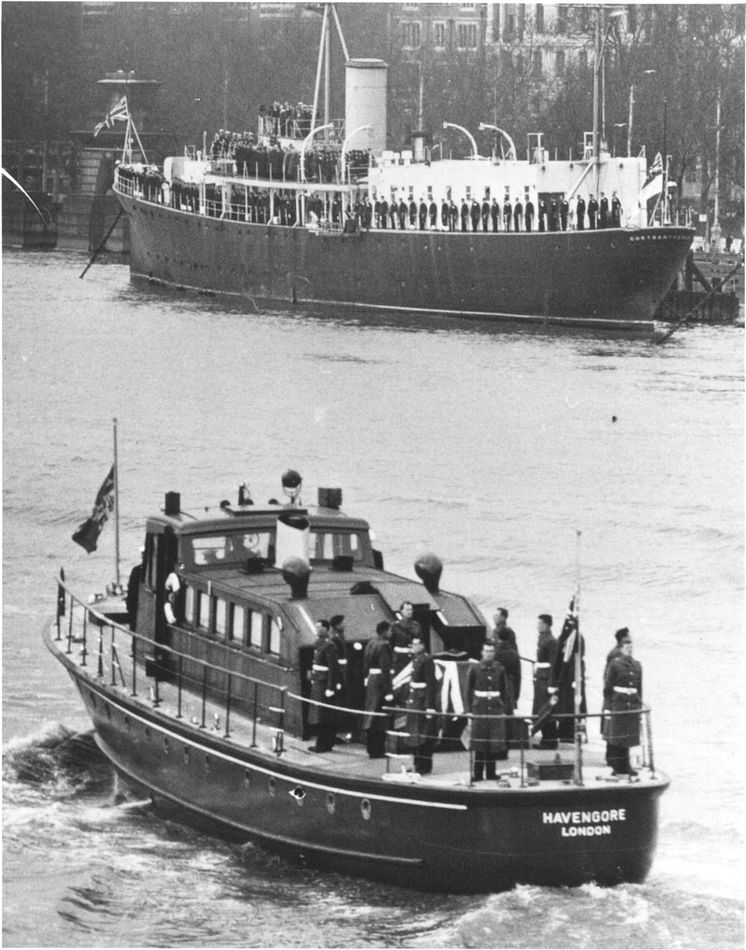 Image - Sika UK - Sir Winston Churchill's Body Being Carried on MV Havengore During his State Funeral in 1965