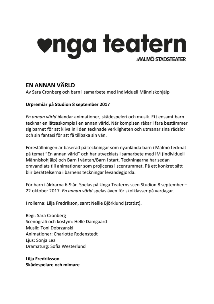 En annan värld – ett magiskt och hisnande äventyr som blandar film med teater för barn 6-9 år!