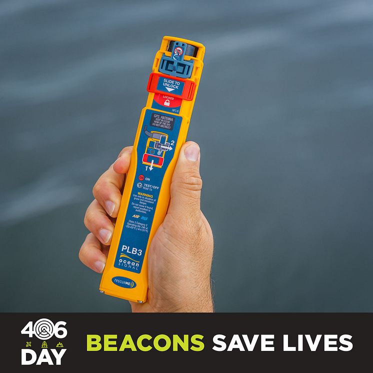 Ocean Signal - 406Day raises awareness about 406 MHz beacons, like the Ocean Signal rescueME PLB3