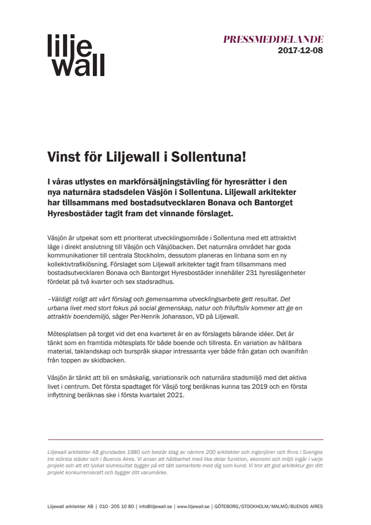 Vinst för Liljewall i Sollentuna!
