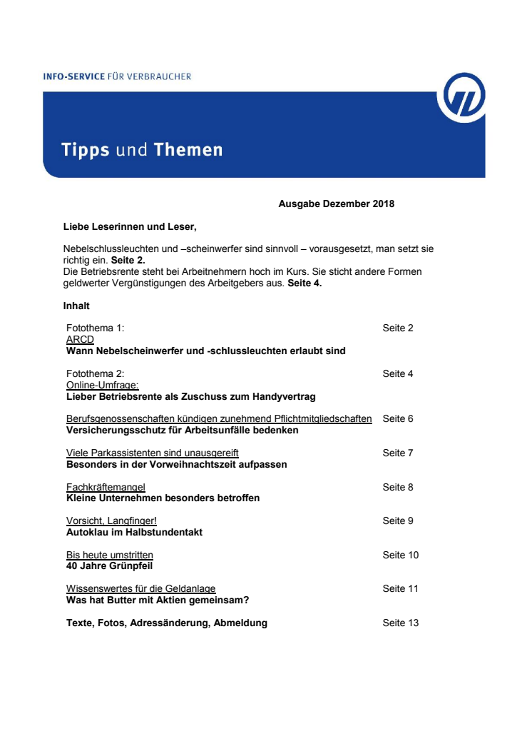 Tipps und Themen 12-2018