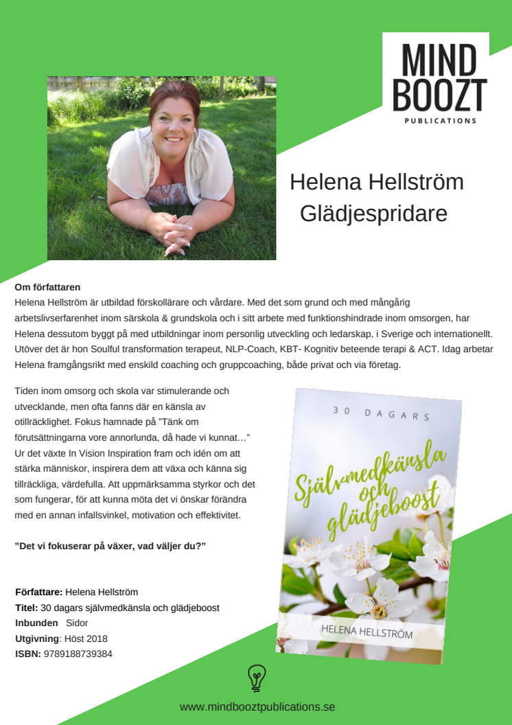 Ny författare på Mindboozt Publications - Helena Hellström 