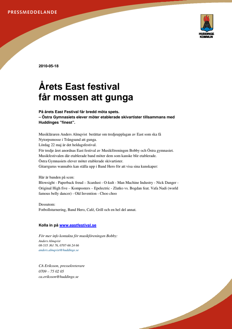 Årets East festival får mossen att gunga