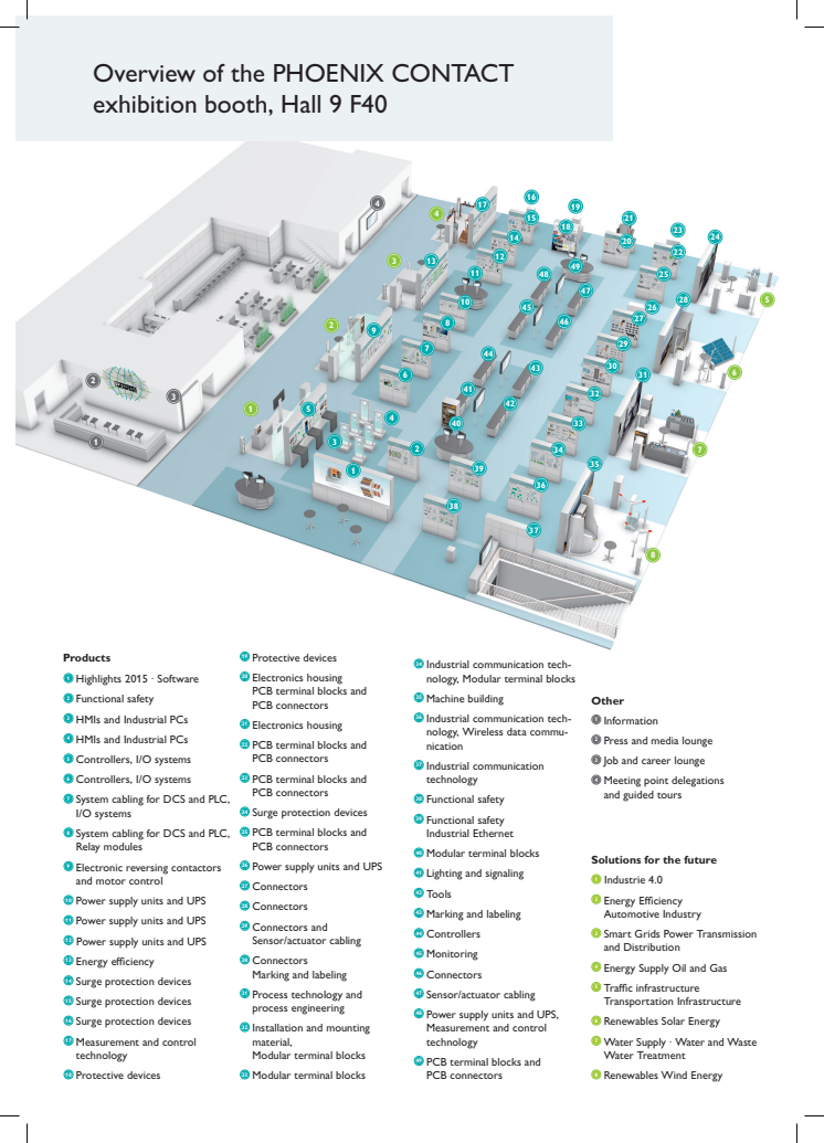 Oversiktskart for Phoenix Contact stand - F40, Hall 9