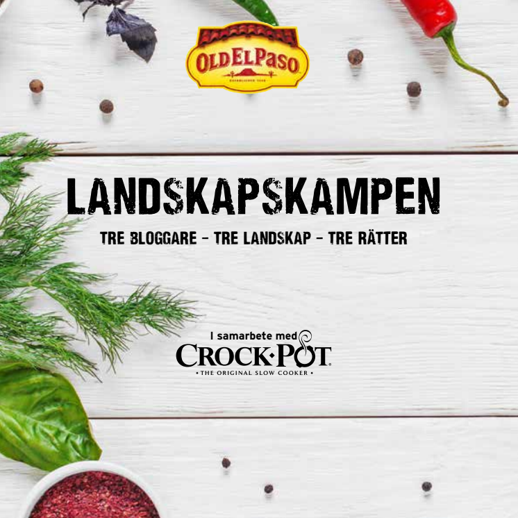 Receptsamling med med tacorecept typiska för Skåne, Dalarna och Närke 