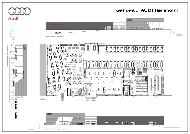 AUDI Hørsholm - Plan og facader