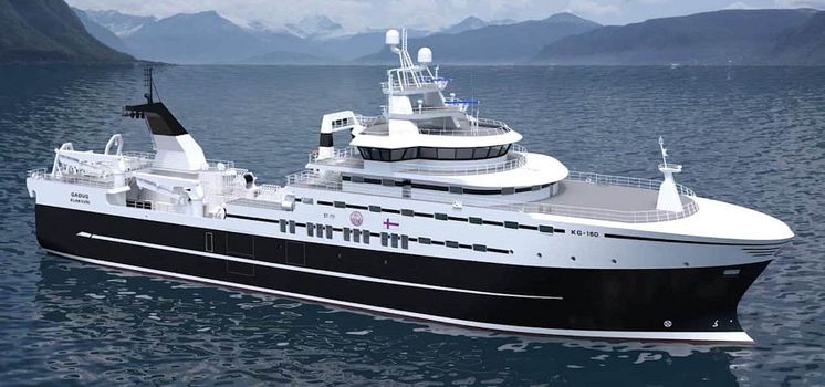 The new 86m stern trawler in build for JFK