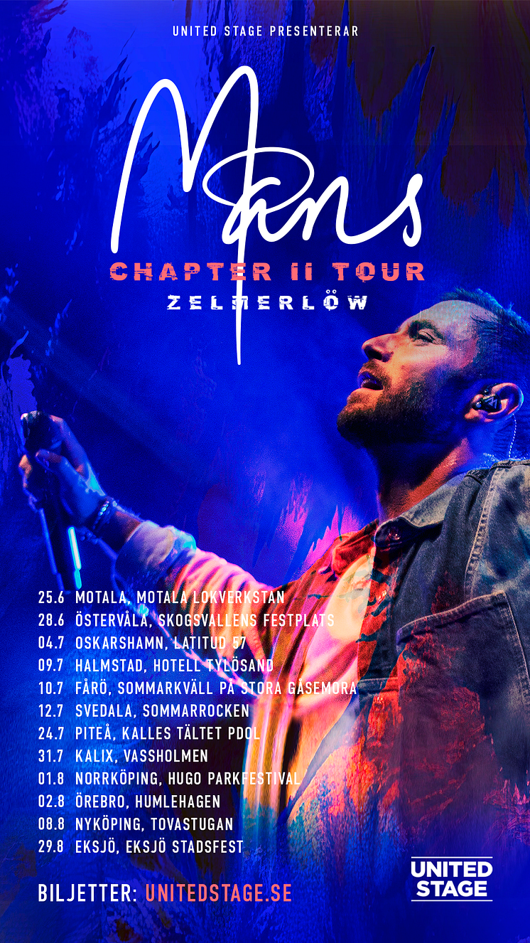 Måns Zelmerlöw Chapter II Tour