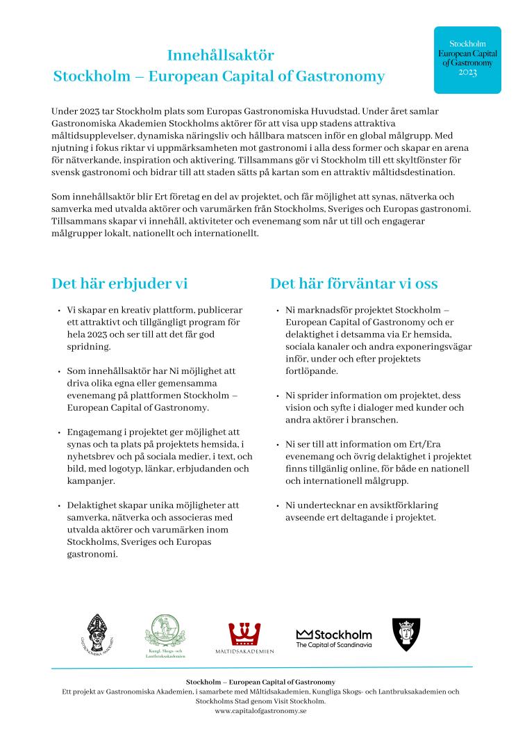 Erbjudande Innehållsaktör