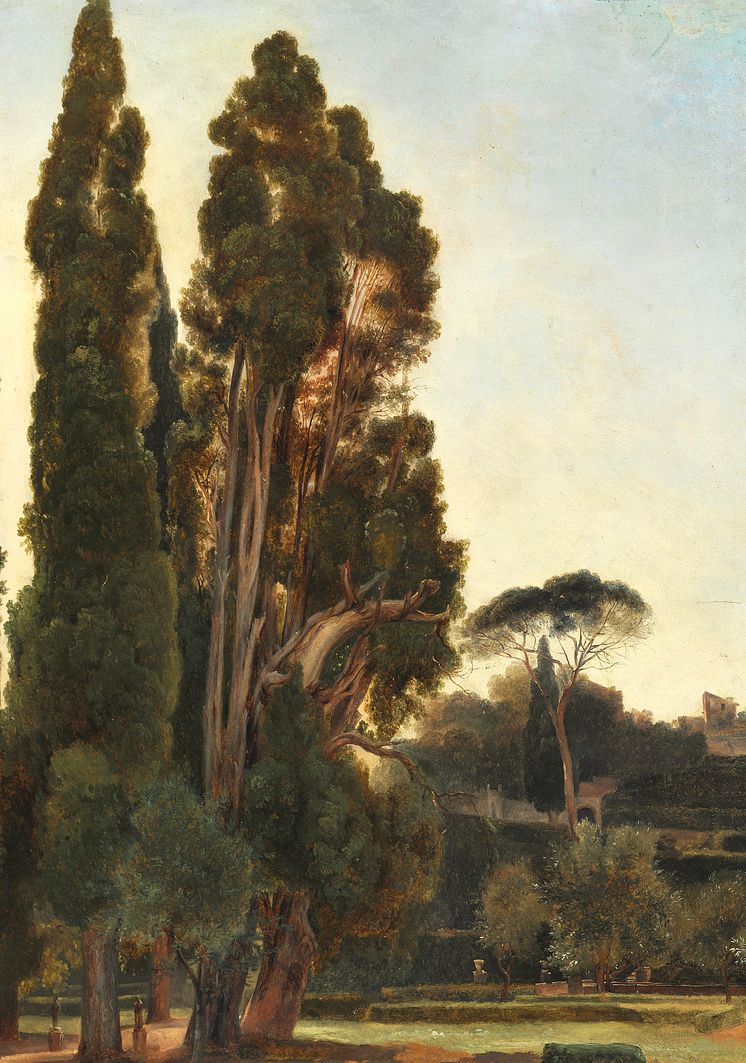Fritz Petzholdt: "Parti fra Villa d'Este ved Tivoli" (1834)
