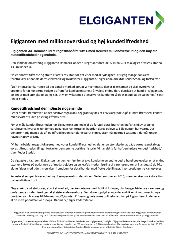 Elgiganten med millionoverskud og høj kundetilfredshed