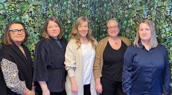 YAM-gruppen_Christina Olsson, Sofia Kareliusson, Karin Jansson, Ulrika Florén, Cecilia Ljungkvist Holm.jpg