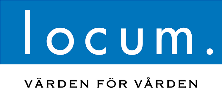 Logotyp Locum blå