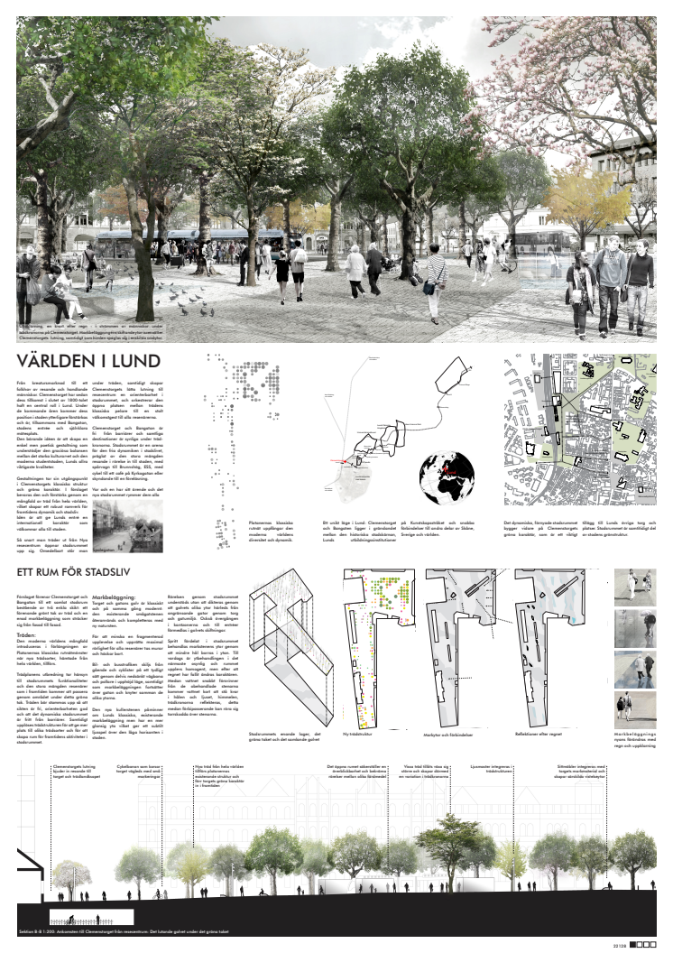 Världen i Lund: Gestaltningsförslag för Clemenstorget och Bangatan