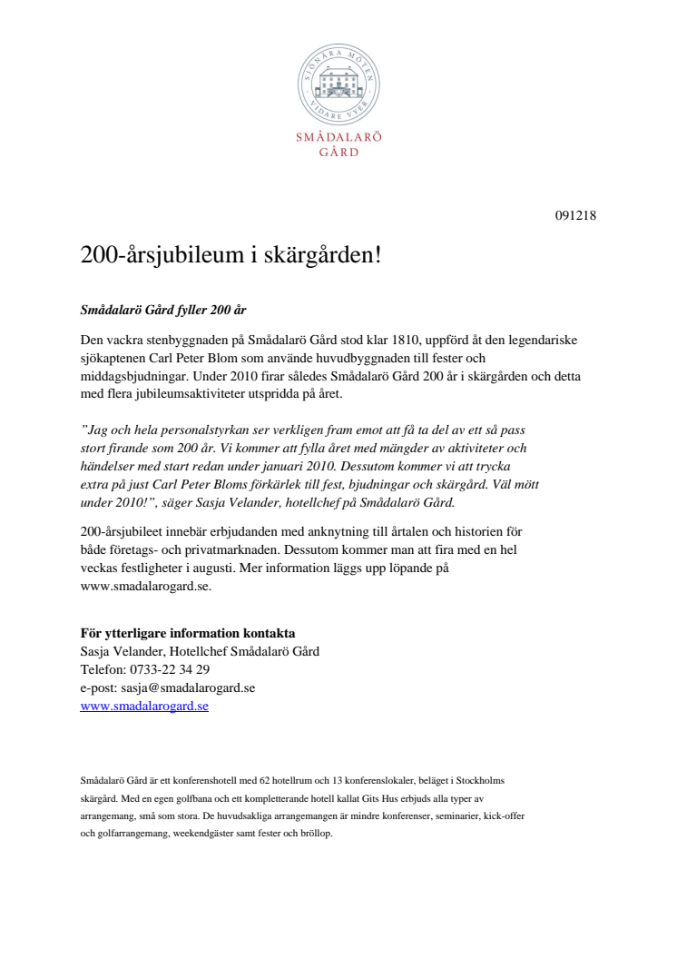 200-årsjubileum i skärgården!