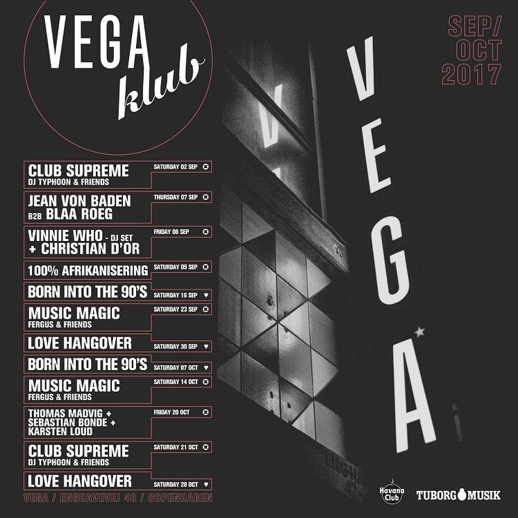 VEGA Klub program sep/okt